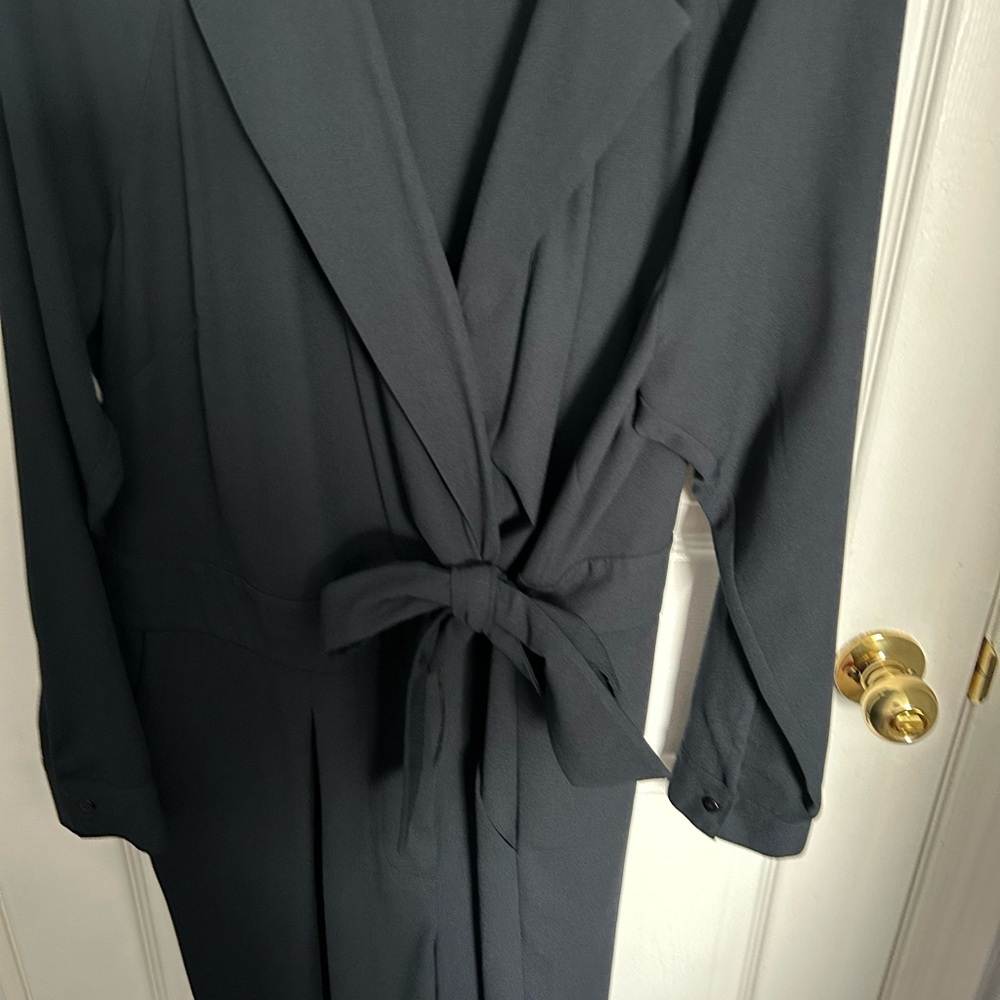 New black pant jumpsuit with front tie